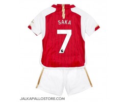 Arsenal Bukayo Saka #7 Kotipaita Lapsille 2023-24 Lyhythihainen (+ shortsit)